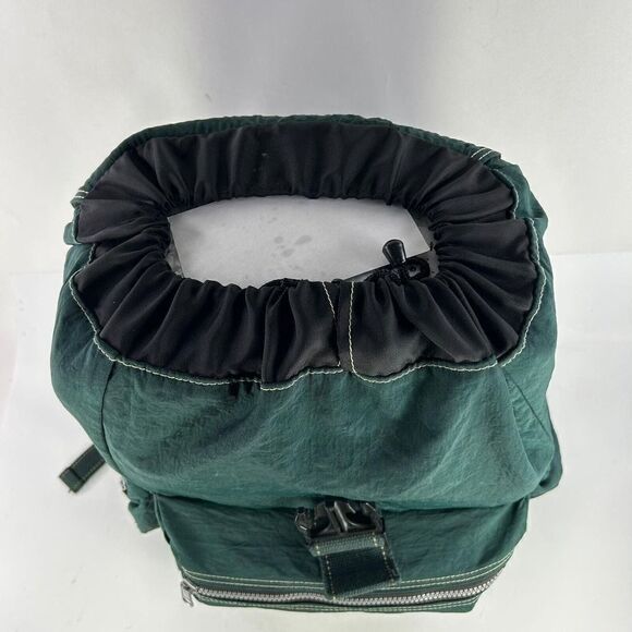 VTG Eddie Bauer Backpack Forest Green Classic Zipper Hiking Outdoor Casual Bag - Picture 3 of 12